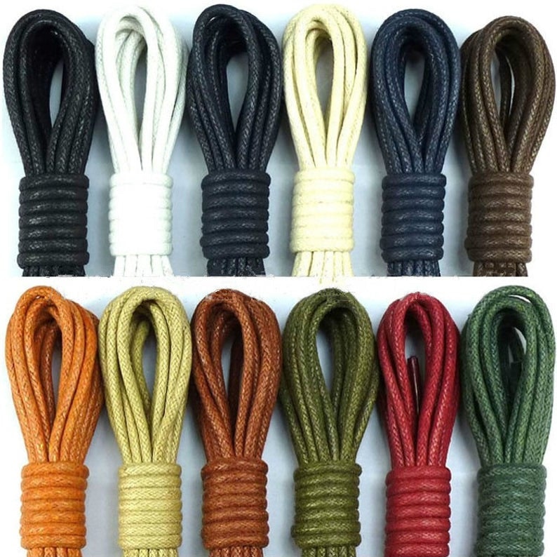 Waxed Round Cord Cotton Dress Shoe Lace