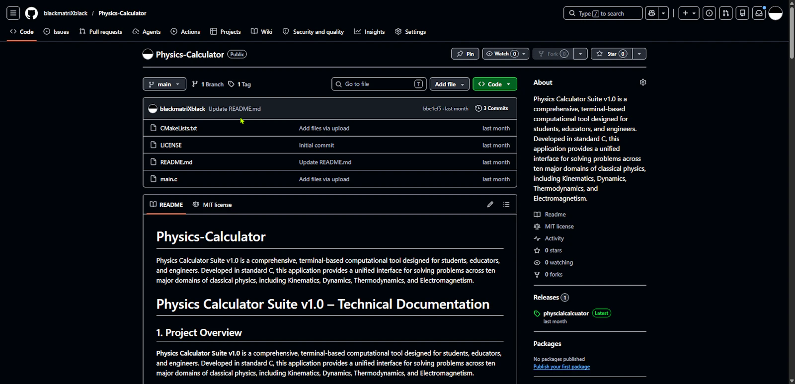 Physics-Calculator screenshot 1