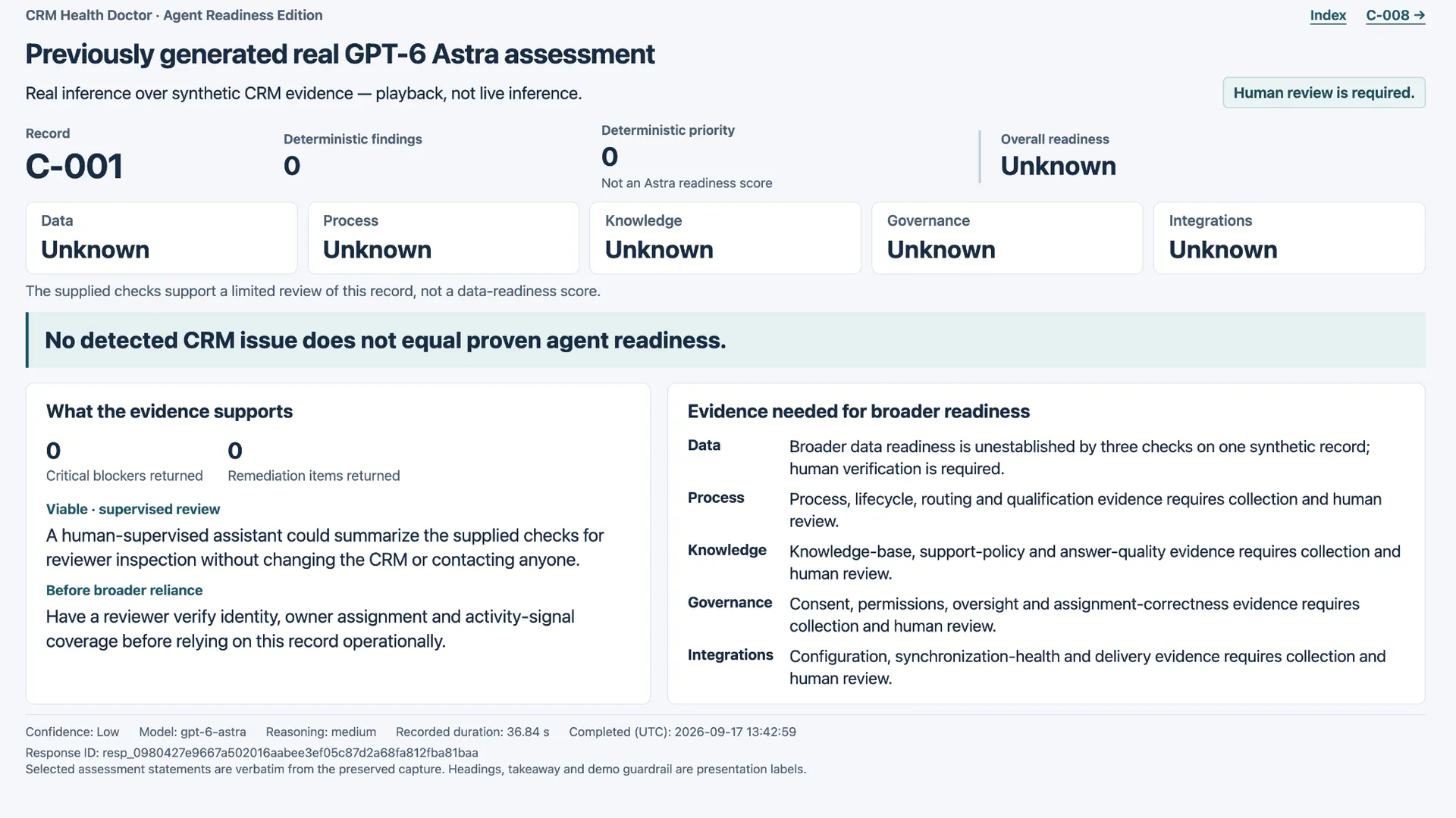 CRM Health Doctor — Agent Readiness gallery image