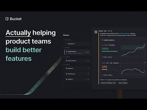 startuptile Bucket Releases-Actually helping product teams build better features