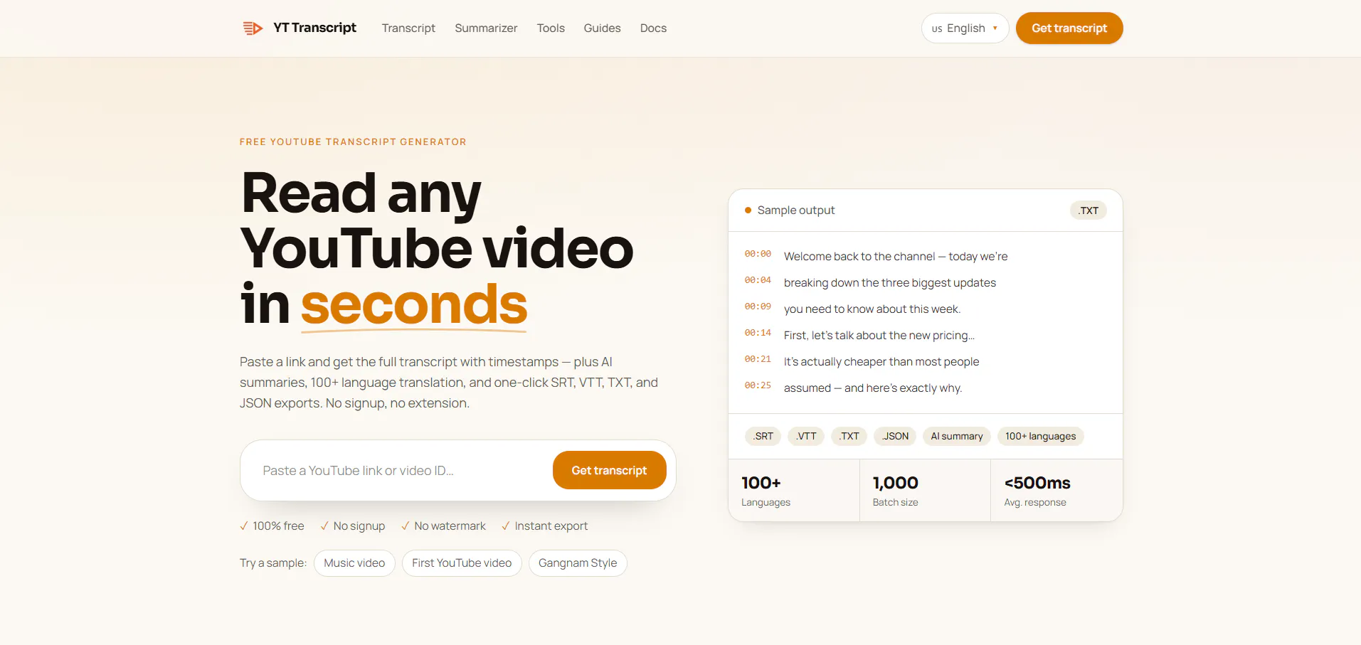 YouTubeGetTranscript gallery image