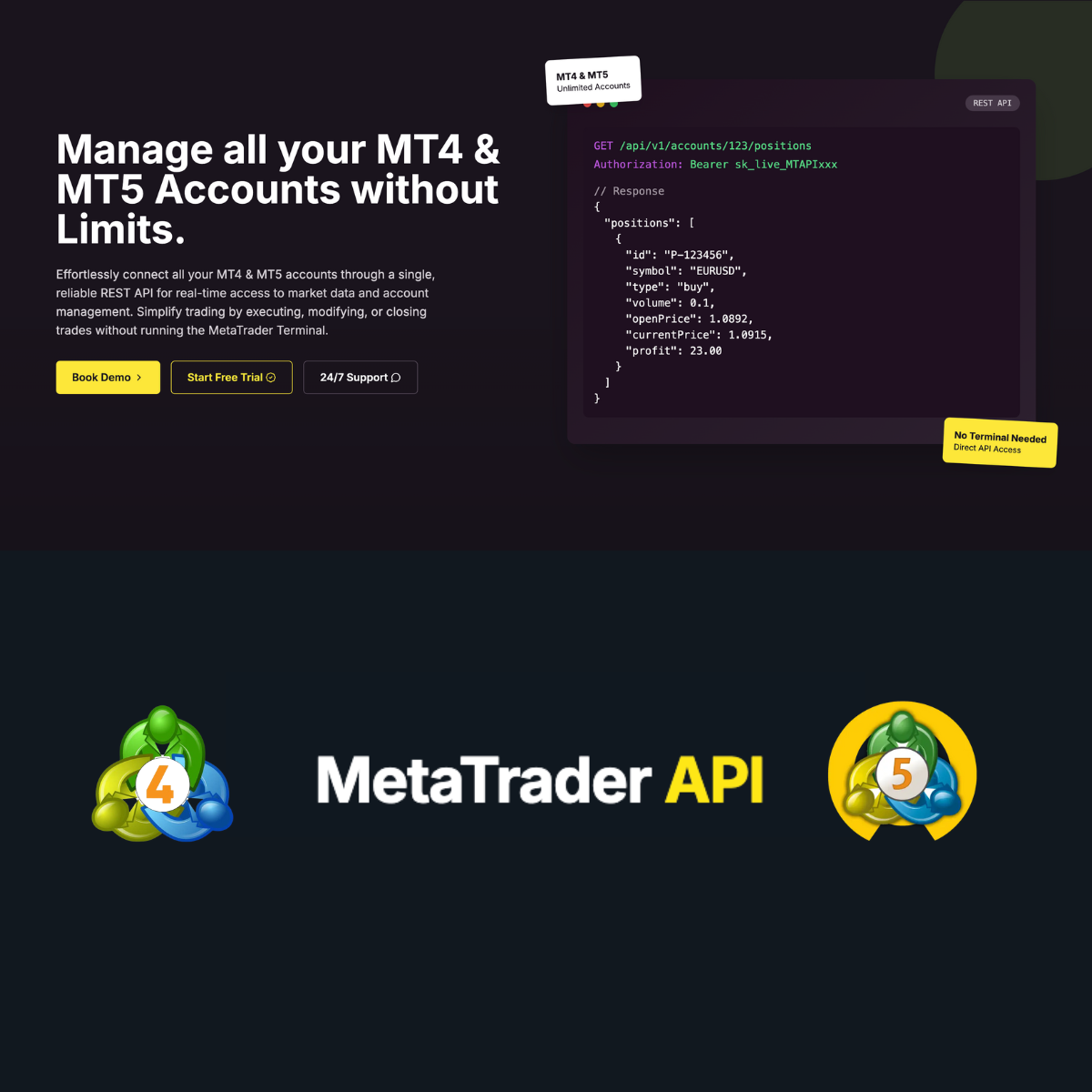 Média MetaTraderApi.dev - Gérer les comptes MT4 et MT5 1