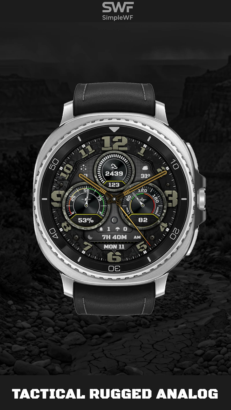 Tactical Analog Watch Face S3: 50% Sales screenshot 3