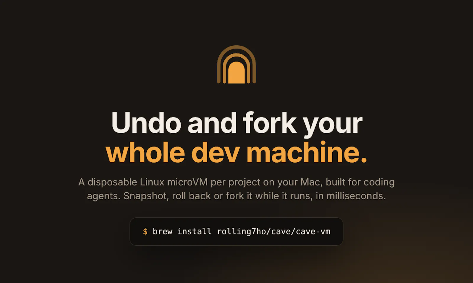 cave-vm screenshot 1
