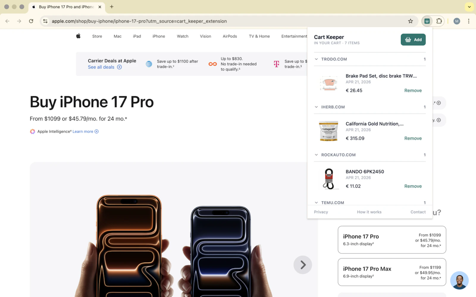 Cart Keeper screenshot 3