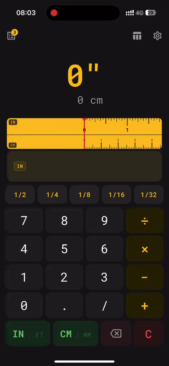 Fraction Calculator: Inch & CM - Product Hunt launch logo and brand identity