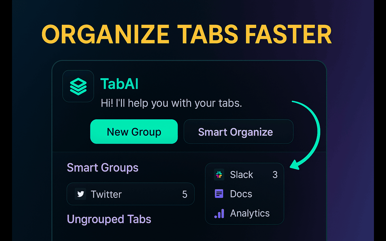 Tab AI - Blijf gefocust en onder controle vanaf uw browser. media 3
