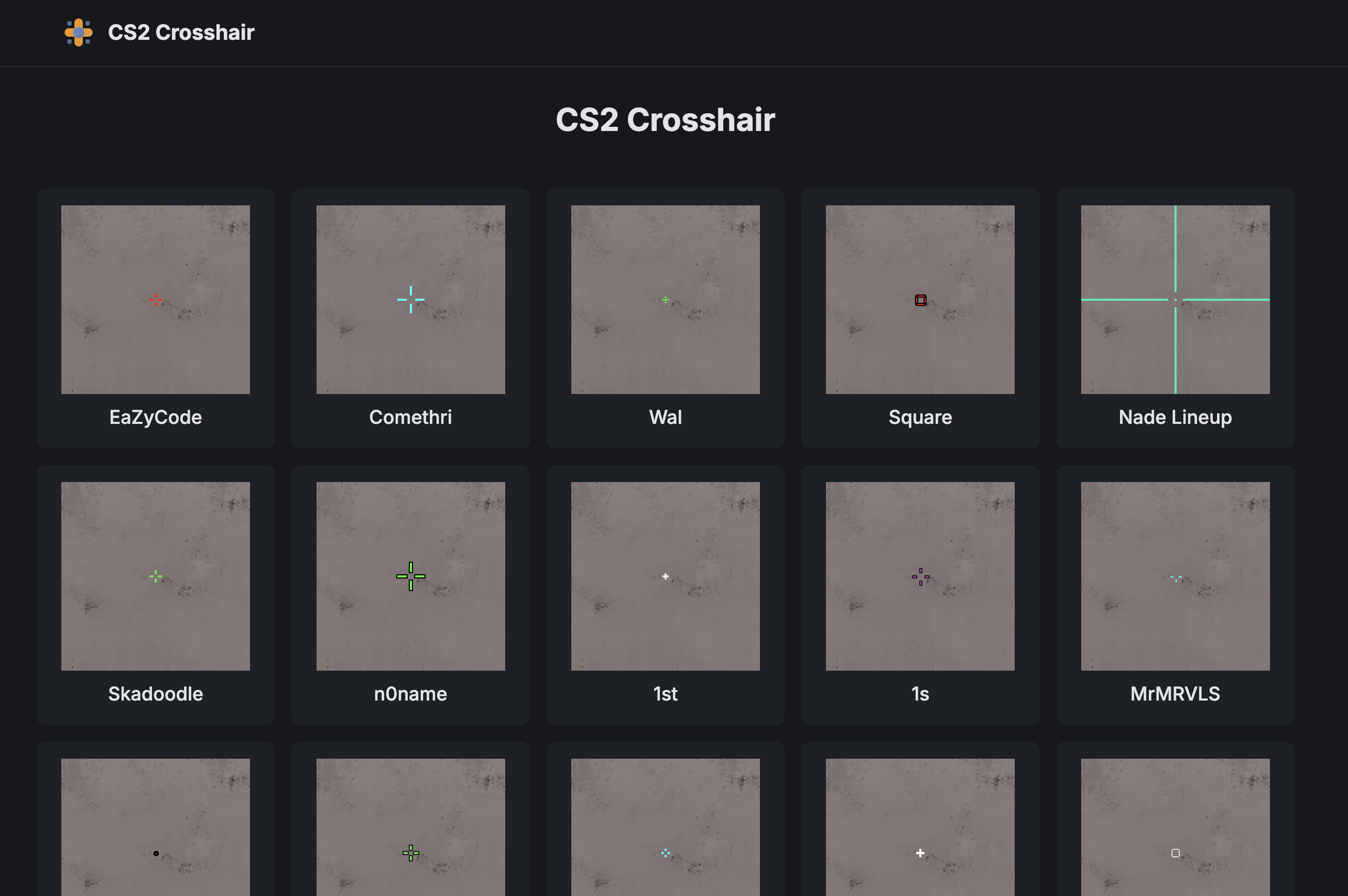 CS2 Crosshair Database gallery image
