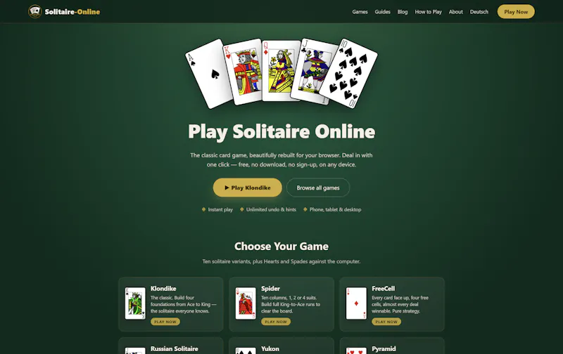 Solitaire-Online.com screenshot 2