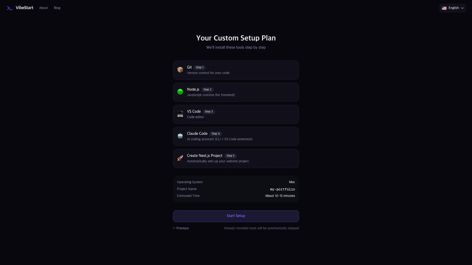 VibeStart screenshot 4