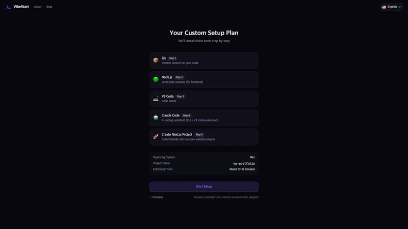 VibeStart screenshot 4