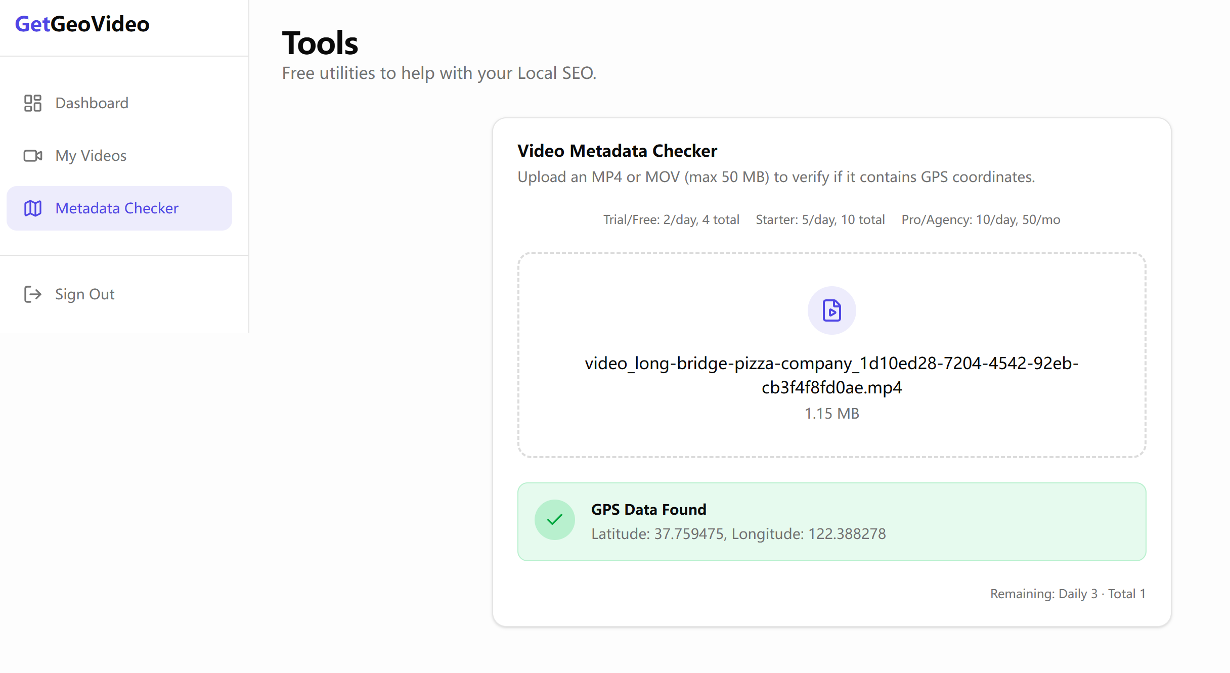GetGeoVideo - Screenshot 5 showing product features and functionality
