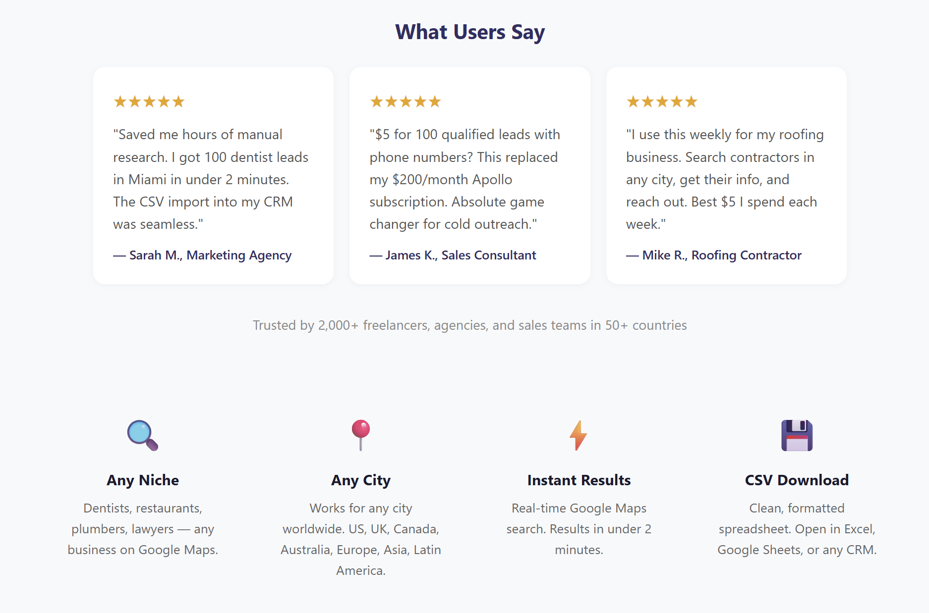 LeadFinder - Screenshot 3 showing product features and functionality