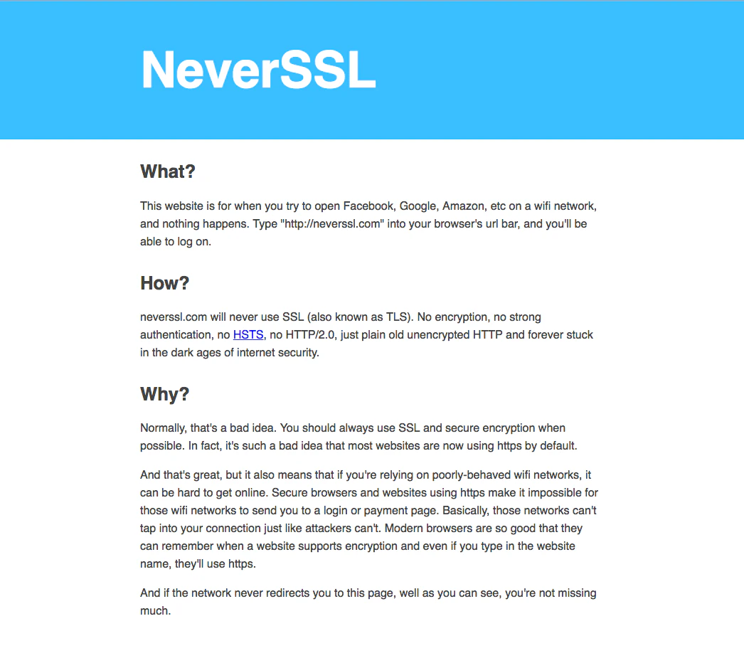 NeverSSL