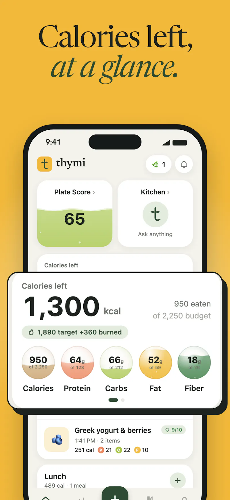 Thymi :AI Calorie tracker & Food planner screenshot 4