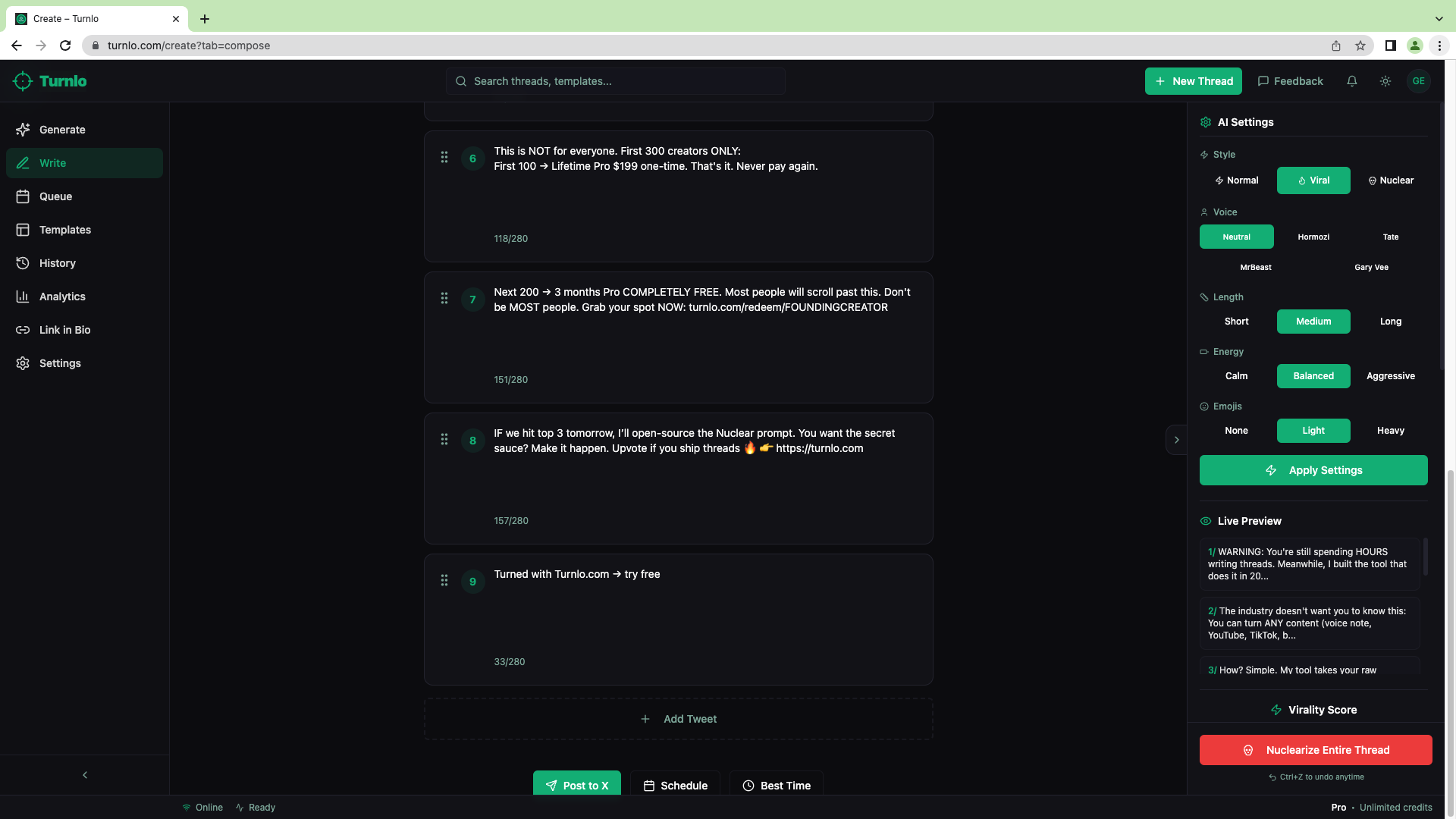 Turnlo – Voice → Nuclear threads in 20s gallery image