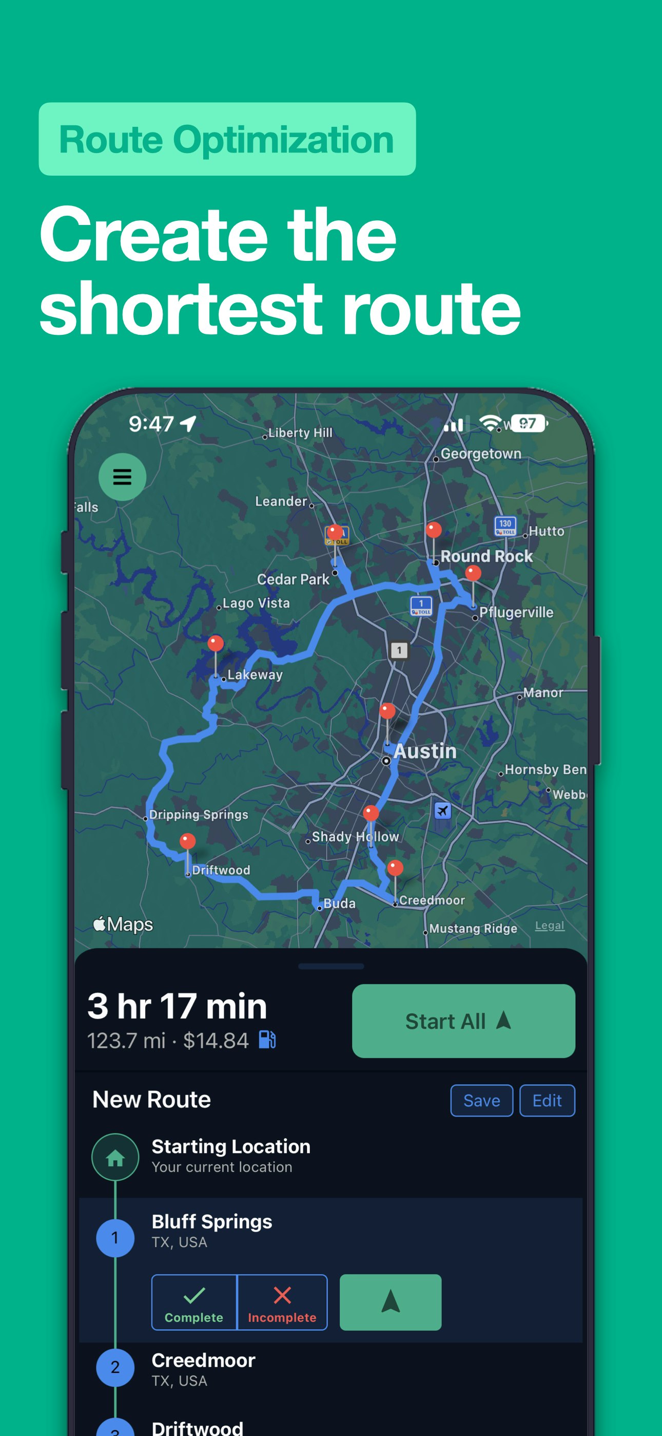 รัทอร์ - เส้นทางการหยุดแบบหลายจุดที่เร็วขึ้นสำหรับผู้ใช้ Google/Apple Maps media 2