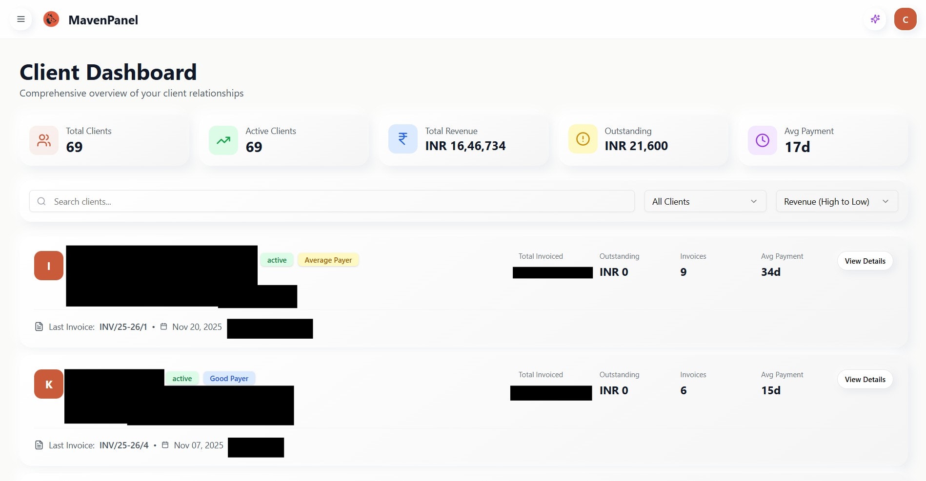 MavenPanel - Screenshot 5 showing product features and functionality