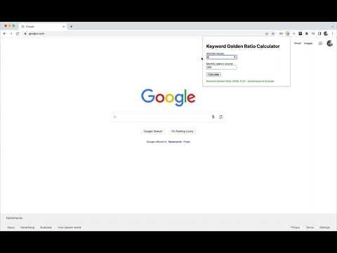 Keyword Golden Ratio Calculator Tool gallery image