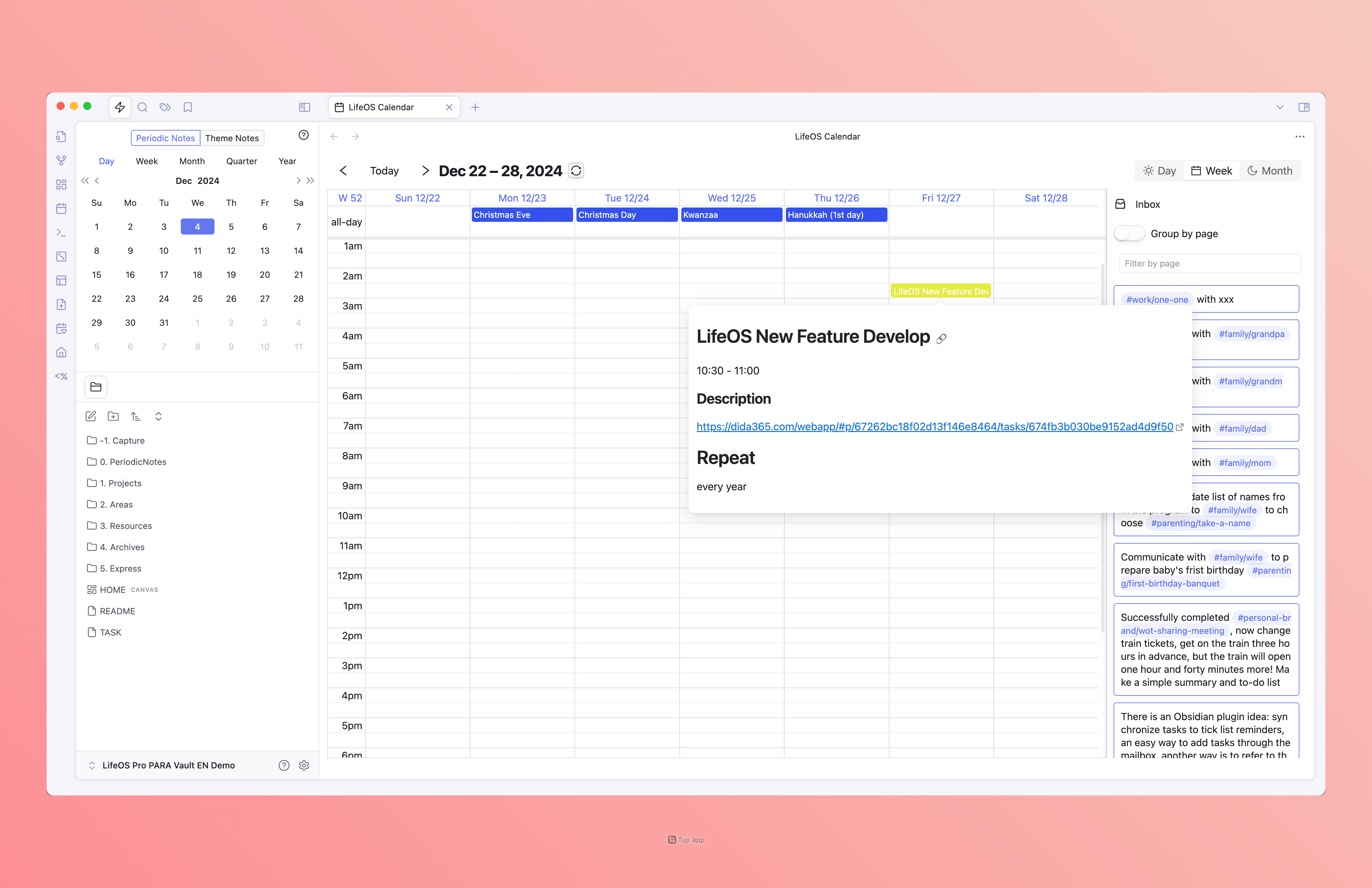 Calendario Pro per Obsidian - Calendar Pro è un plug -in Obsidian per una pianificazione efficiente media 2