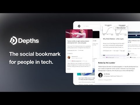 startuptile Depths-A social bookmark for people in tech