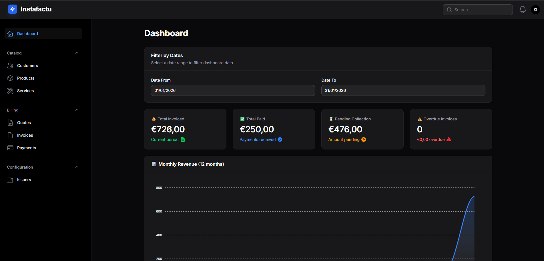 Instafactu - Main product screenshot demonstrating key features and user interface