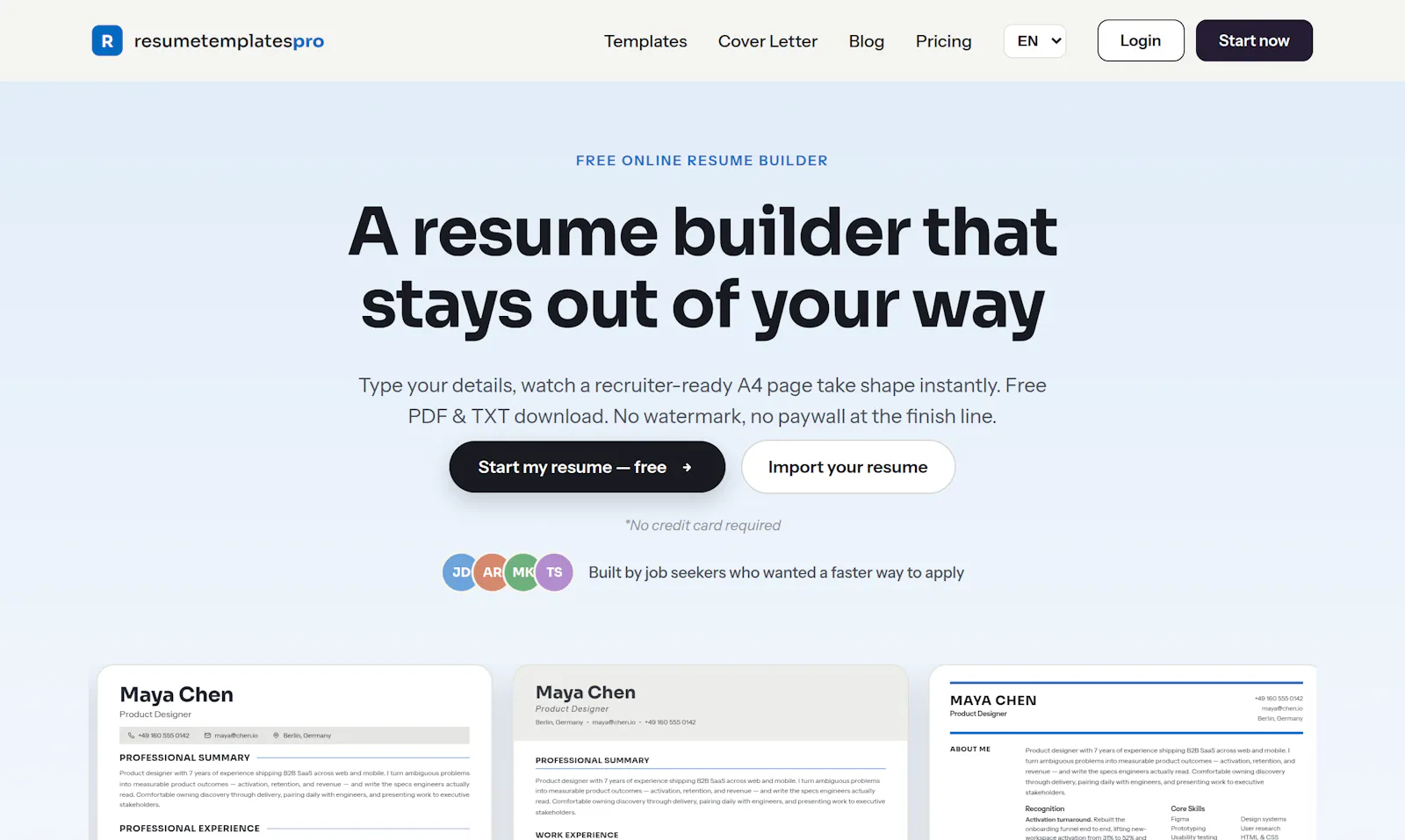 ResumeTemplatesPro screenshot 2