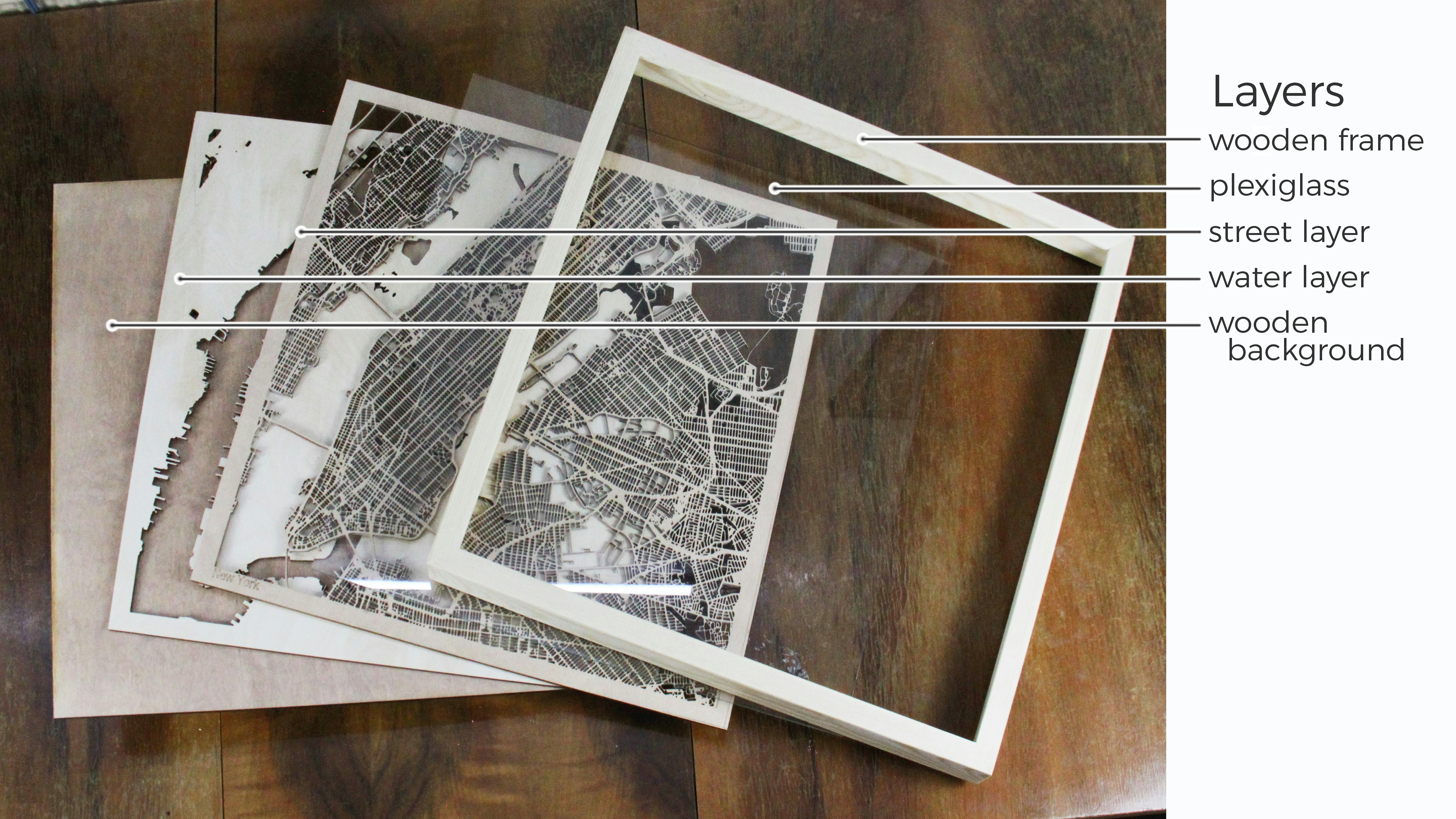 CityWood - Minimal 3D Wooden Maps gallery image