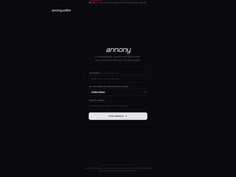 annony.online Private Support screenshot 3