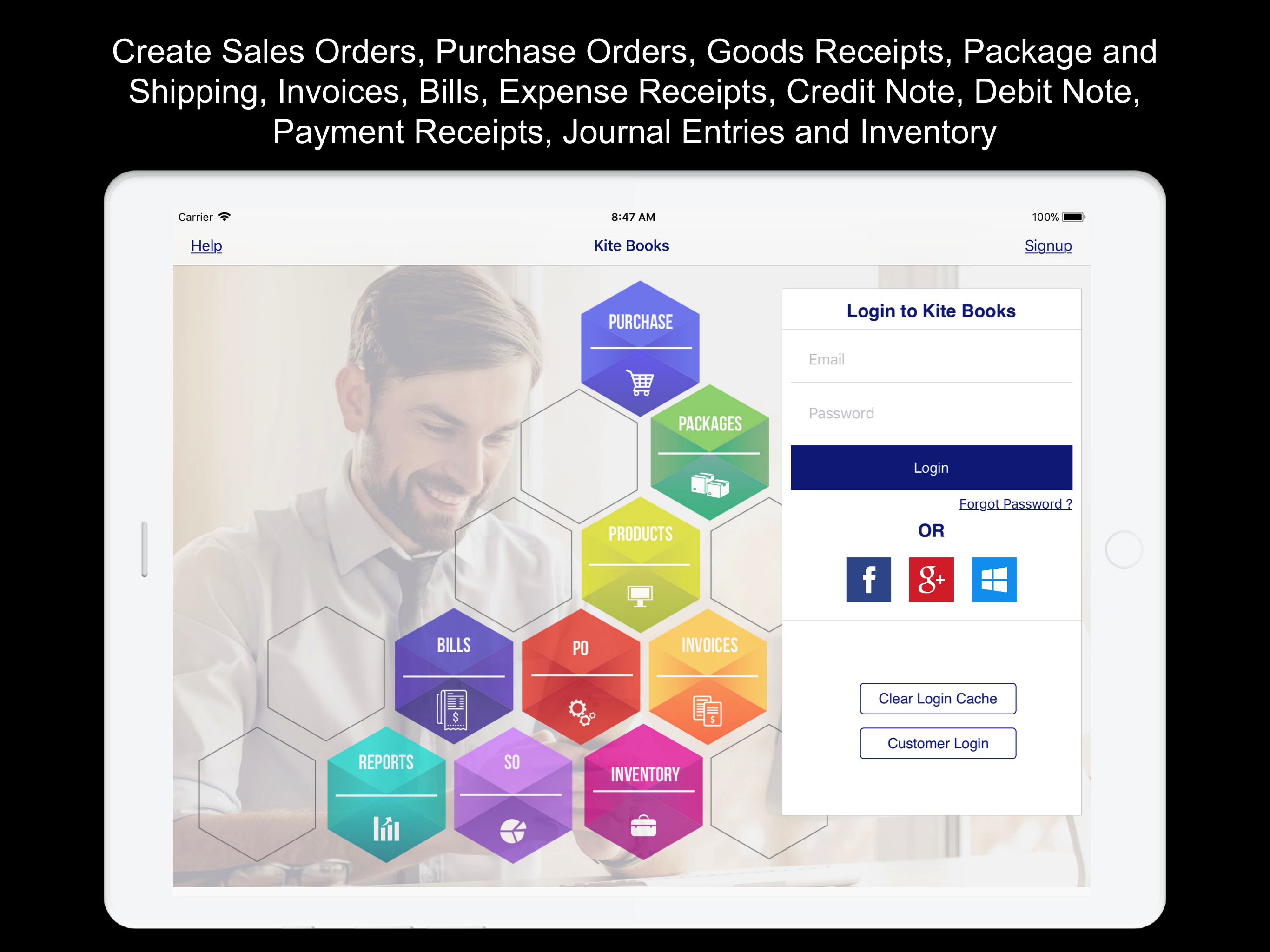 Kite Books : Invoice, Inventory and Accounting App gallery image