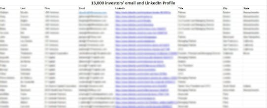 13,000 Investors email database gallery image