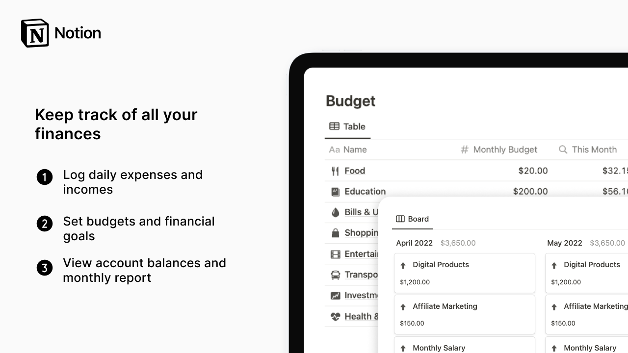 Notion Finance Tracker 2.0 media 3