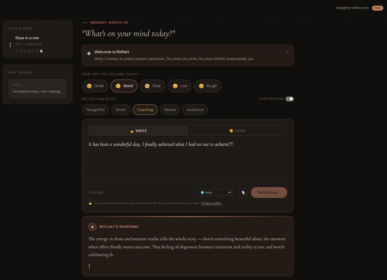 Reflekt — The journal that writes back gallery image