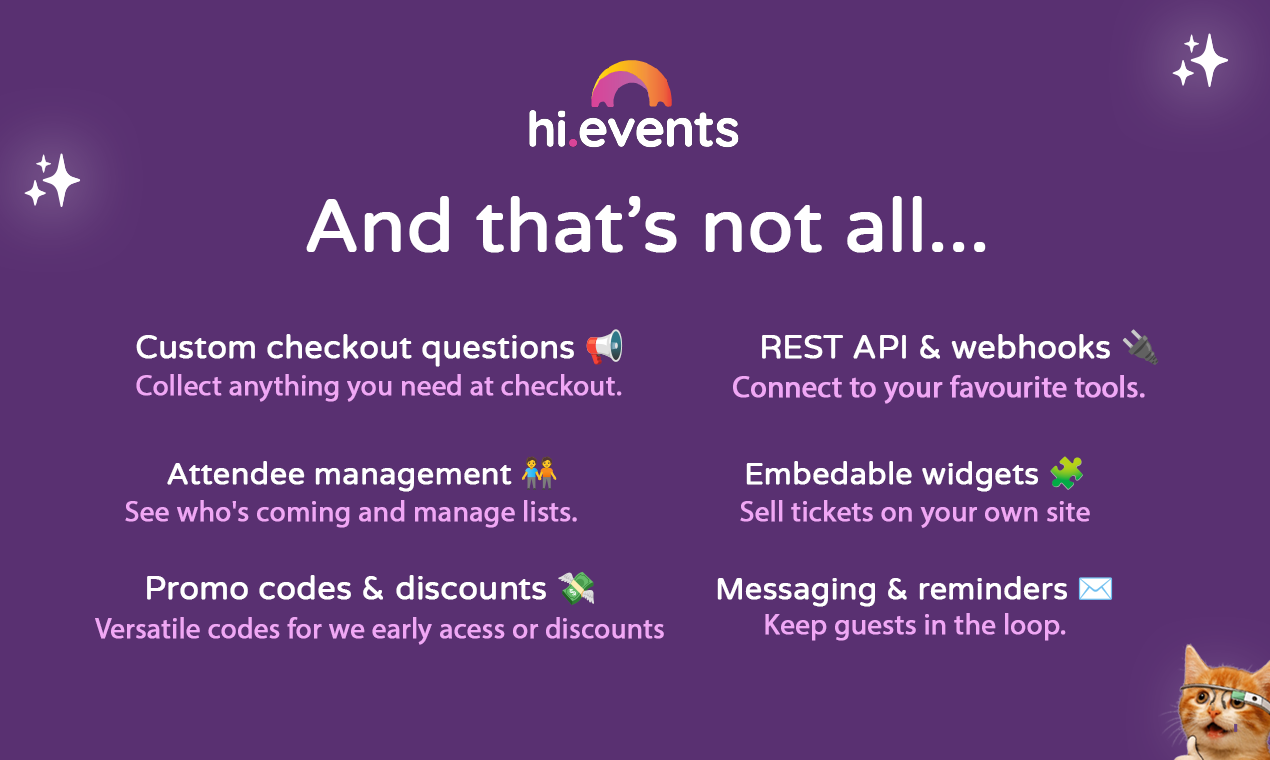 HI.Events Cloud - 오픈 소스 이벤트 관리 및 티켓 판매 플랫폼 미디어 6