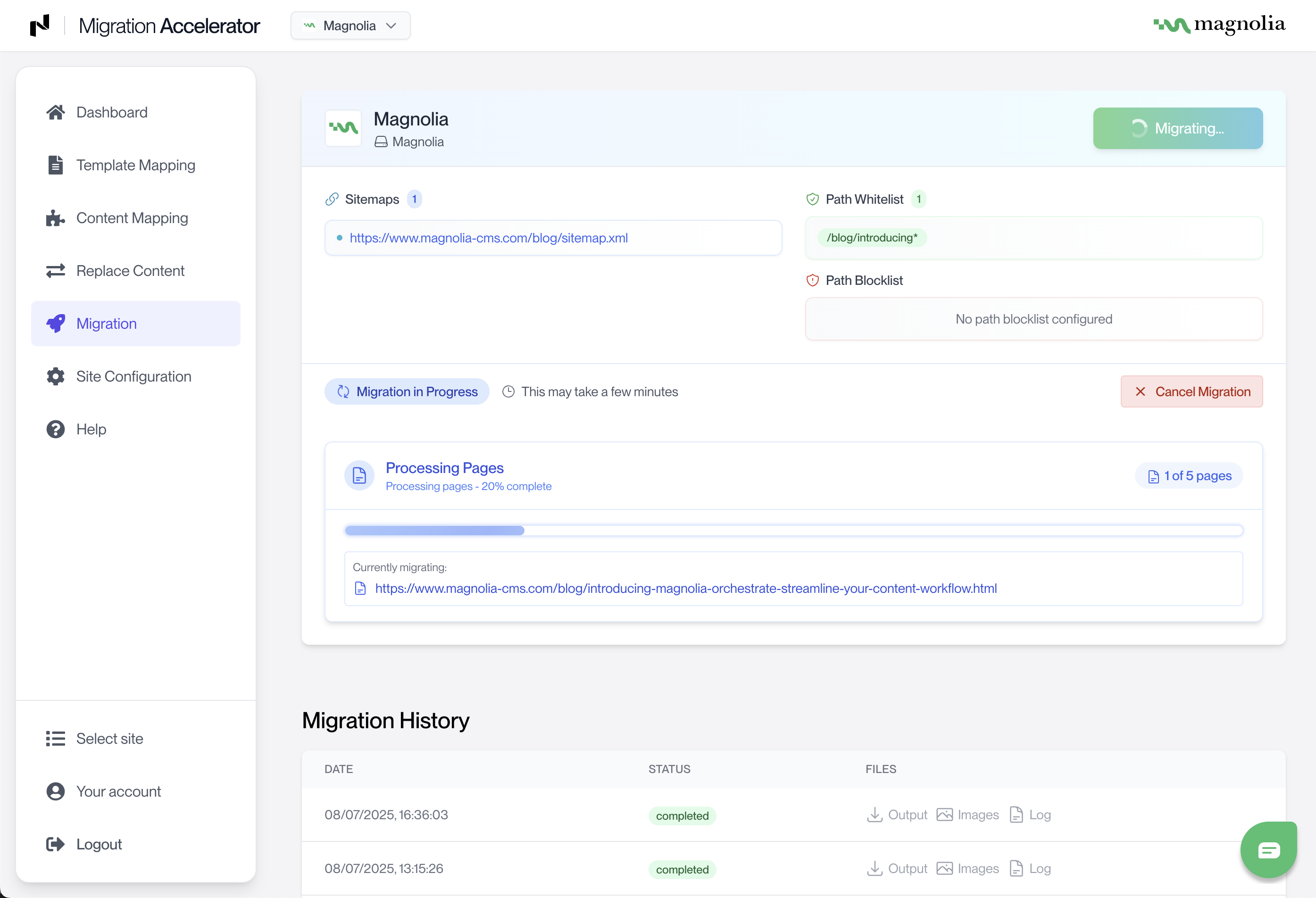 Acceleratore di migrazione - Accelera la migrazione dei contenuti CMS media 2