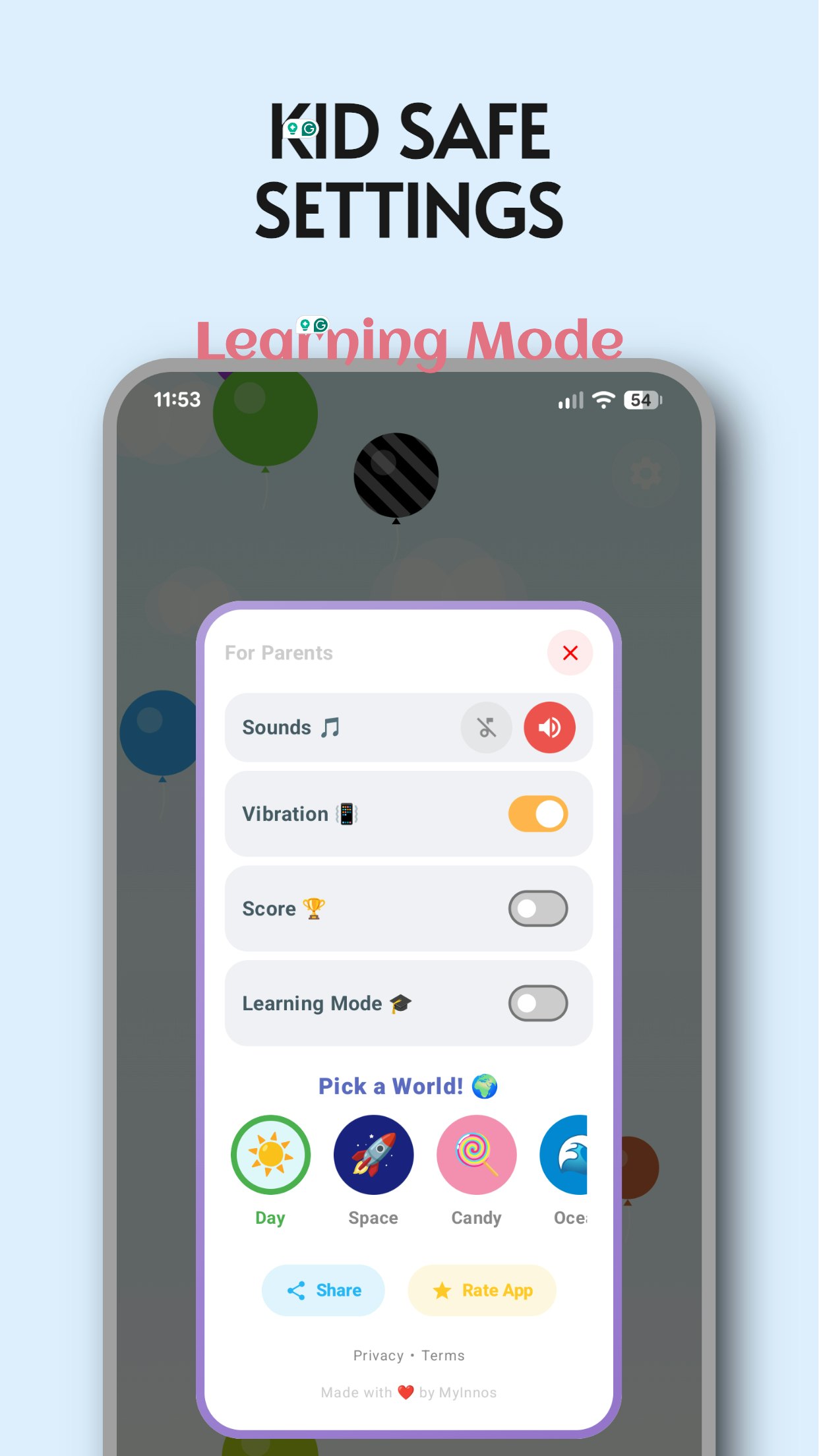 Balloon Pop Infinite - Screenshot 3 showing product features and functionality