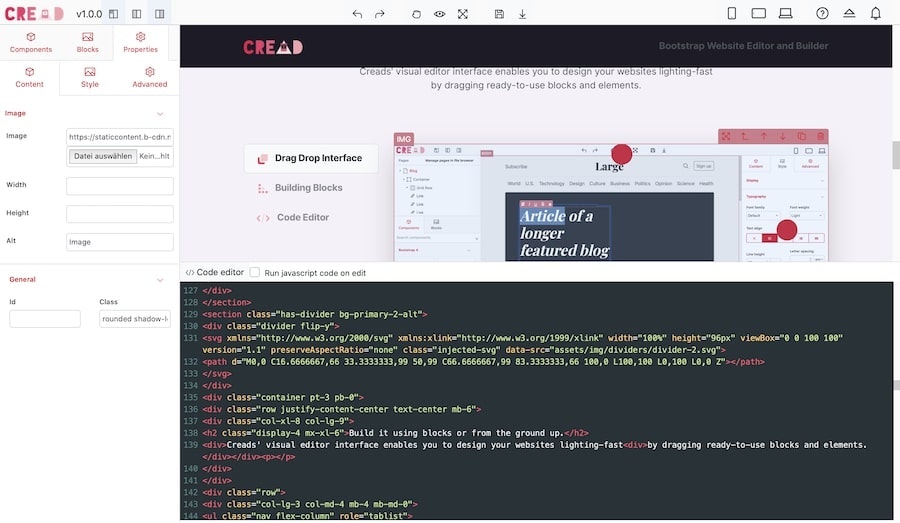 Cread Website Editor gallery image