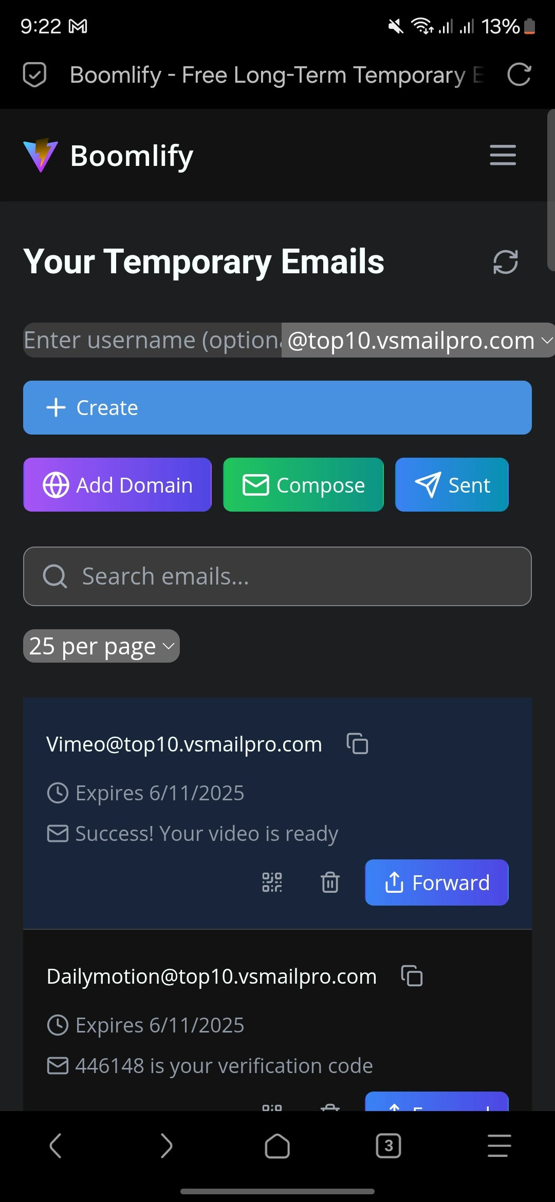 Boomlificar - Servicio de correo electrónico temporal gratuito a largo plazo |Privacidad y seguridad media 5