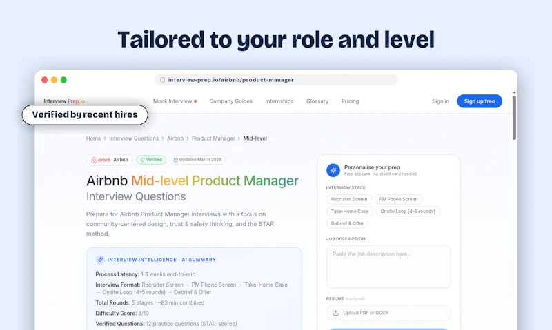 Interview Prep.io screenshot 2