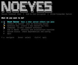 NoEyes – Blind E2EE Terminal ChatGitHub gallery image