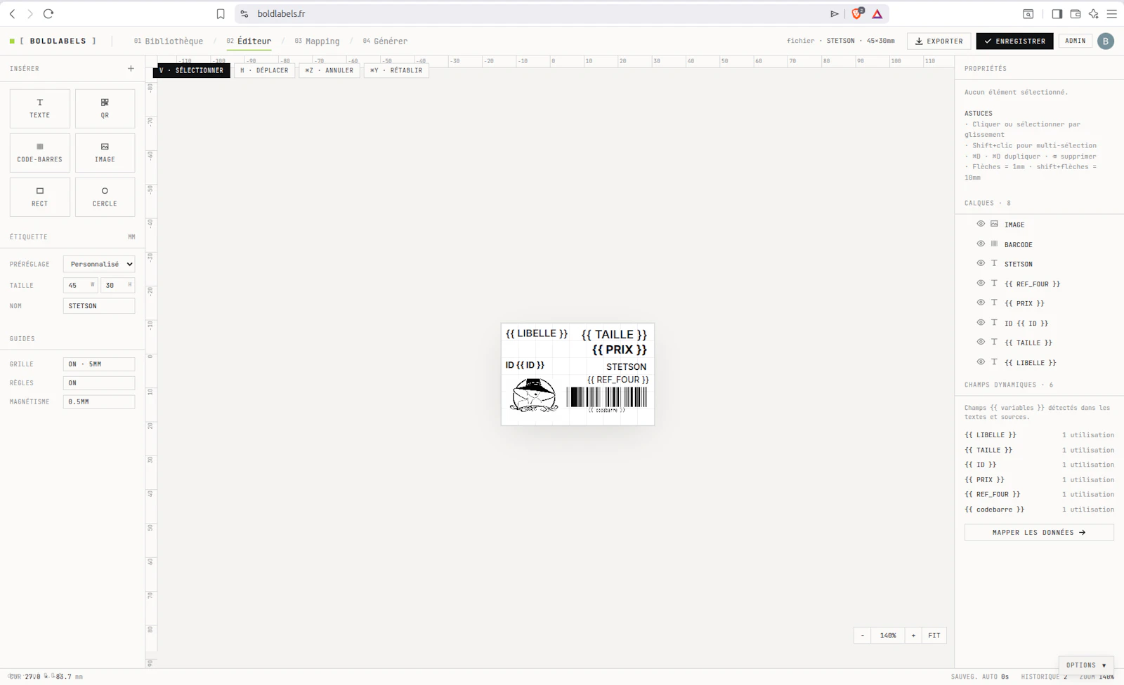 BoldLabels screenshot 1
