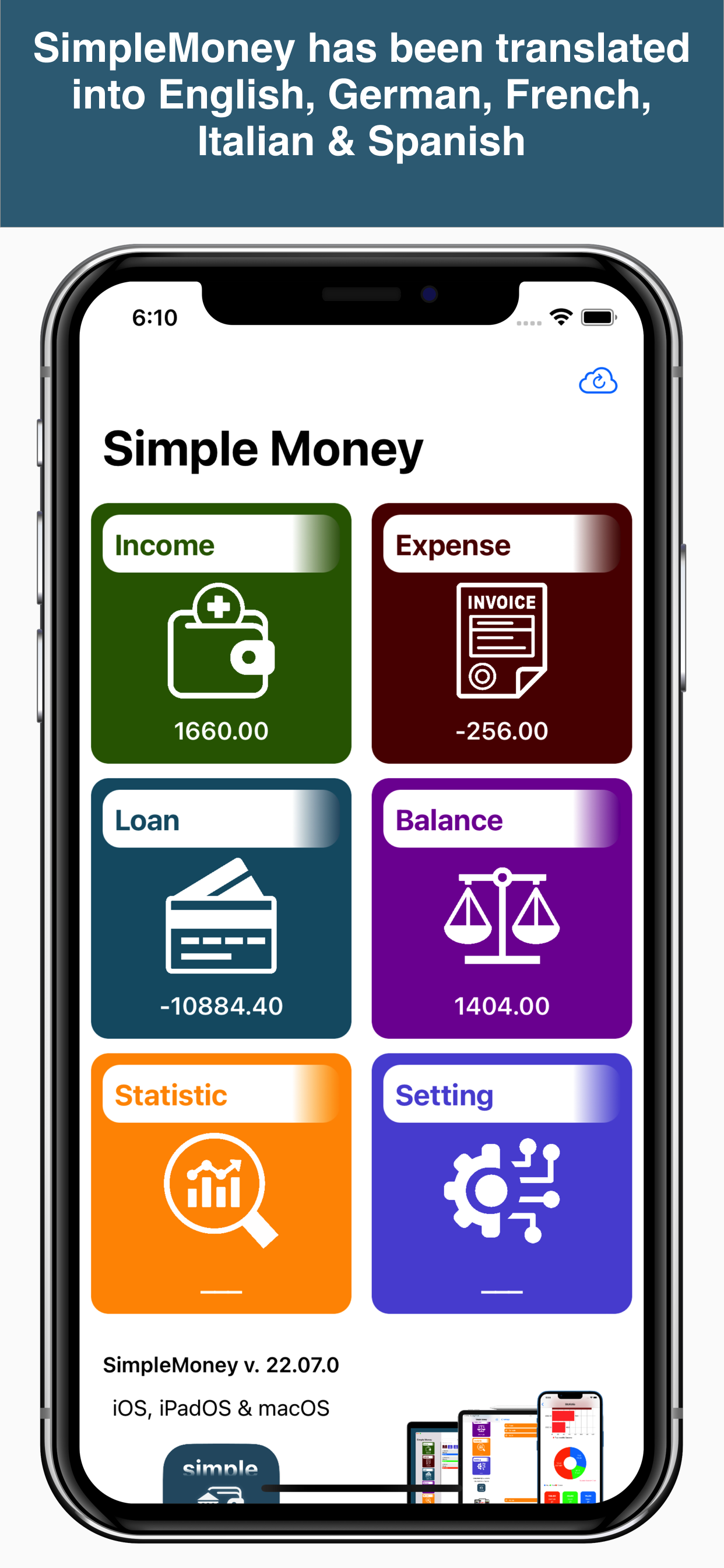 SimpleMoney - Universal App gallery image