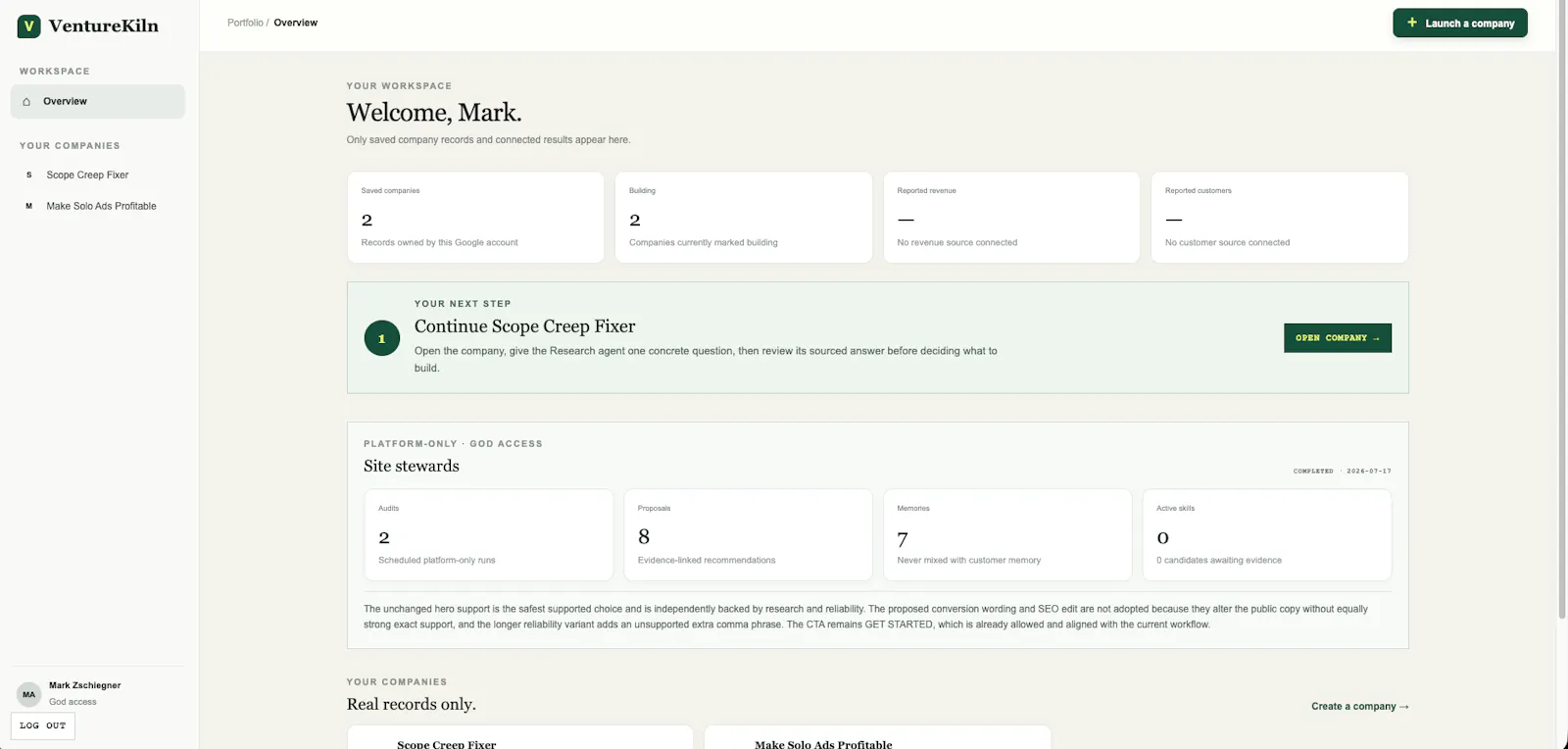 VentureKiln screenshot 5