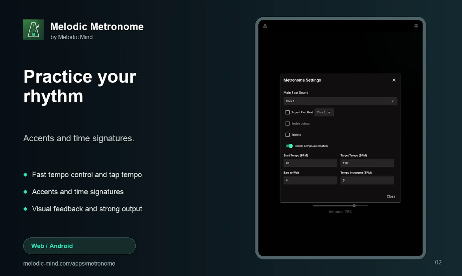 Melodic Metronome screenshot 2