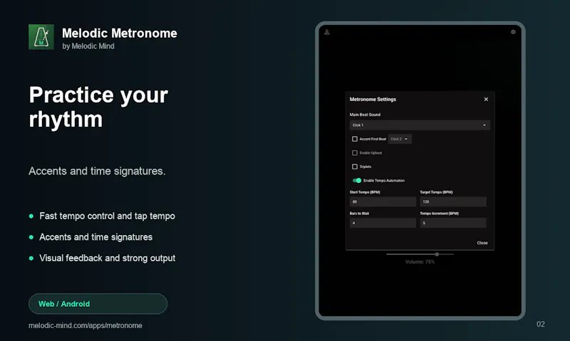 Melodic Metronome screenshot 2