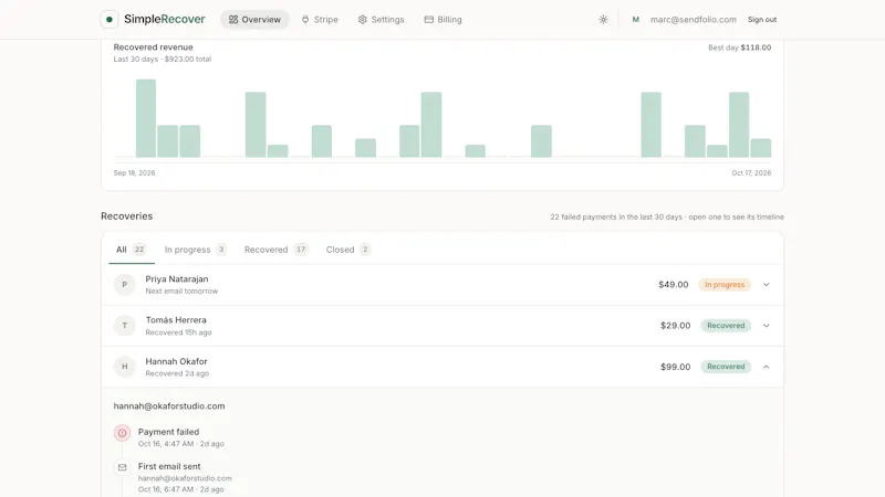 SimpleRecover screenshot 2