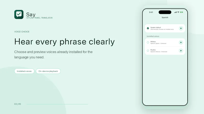 Say — Offline travel translator screenshot 2