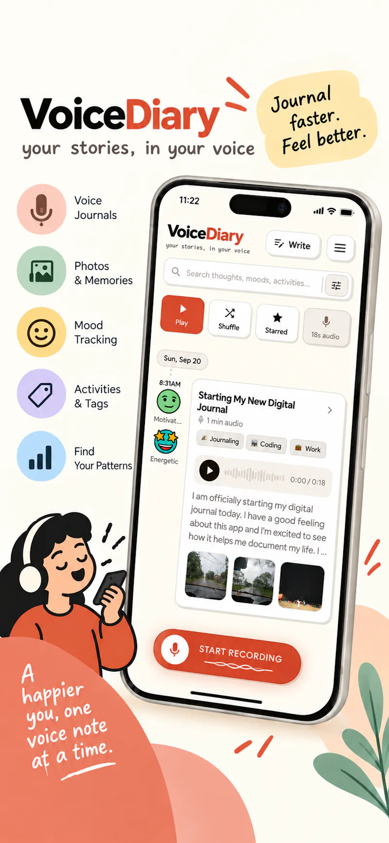 Voice Diary - AI Voice Journal screenshot 2