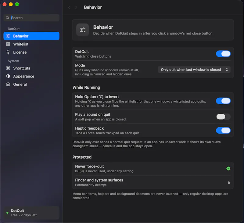 DotQuit screenshot 2