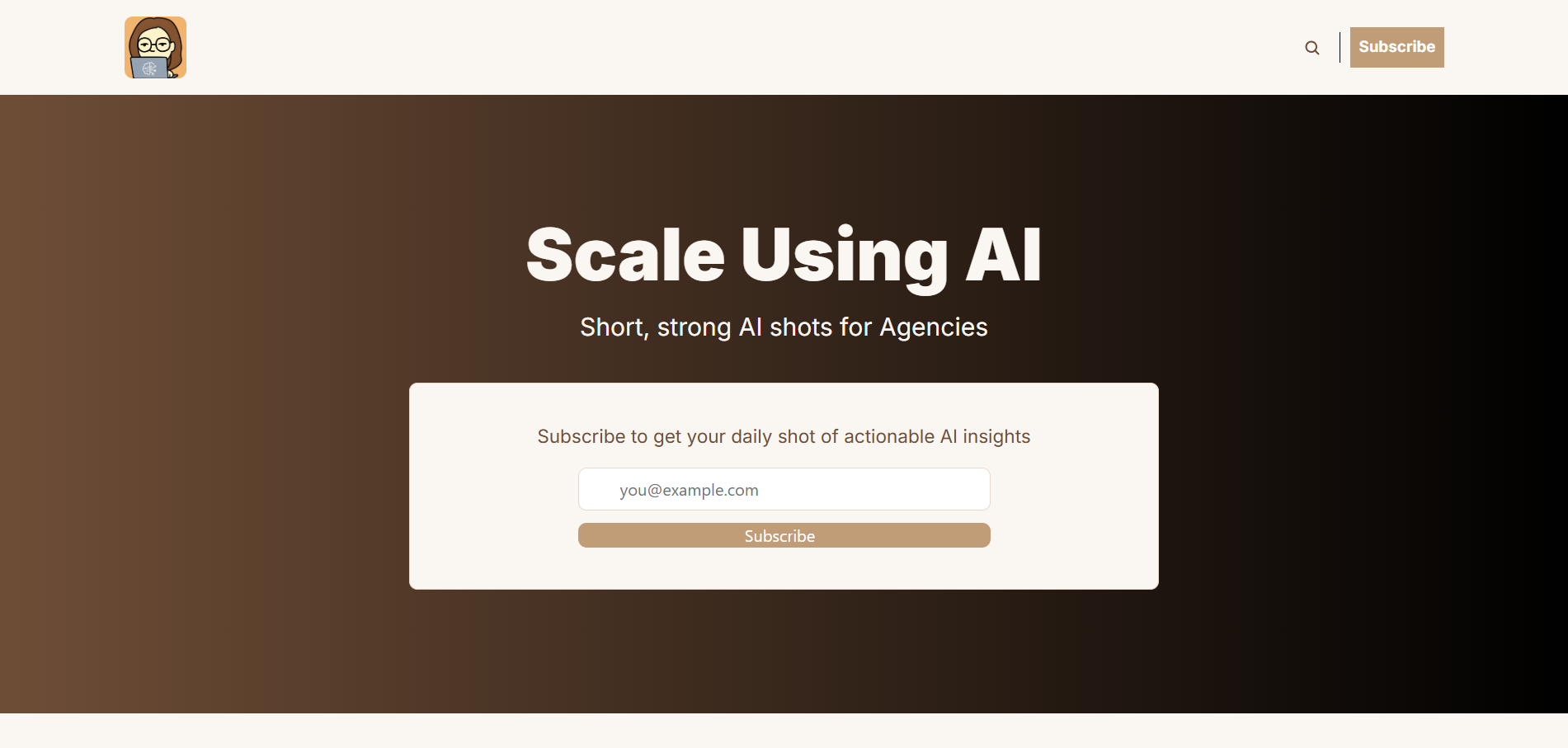 Scale Using AI - Main product screenshot demonstrating key features and user interface